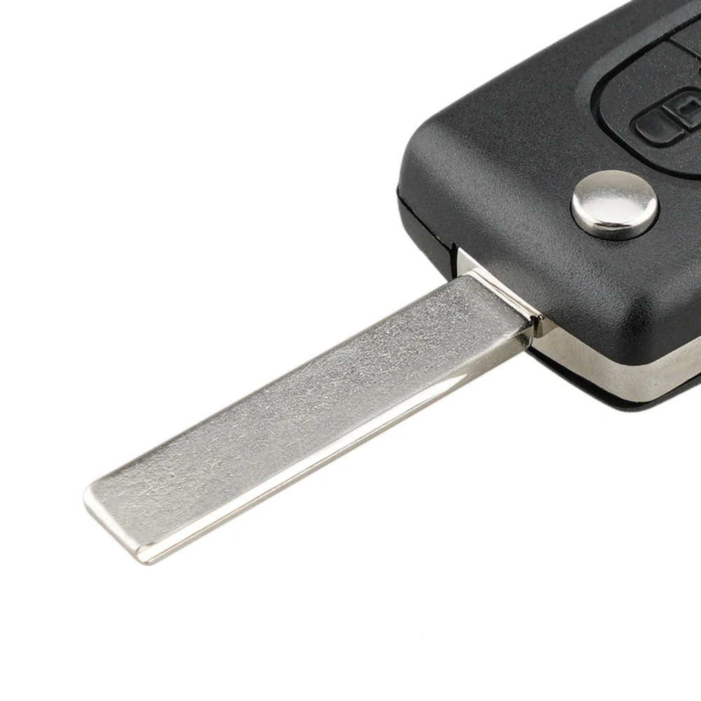 Car Accessories 2 Buttons Flip Folding Remote Key Fob Case Blank Car Key Shell for Peugeot 207 307