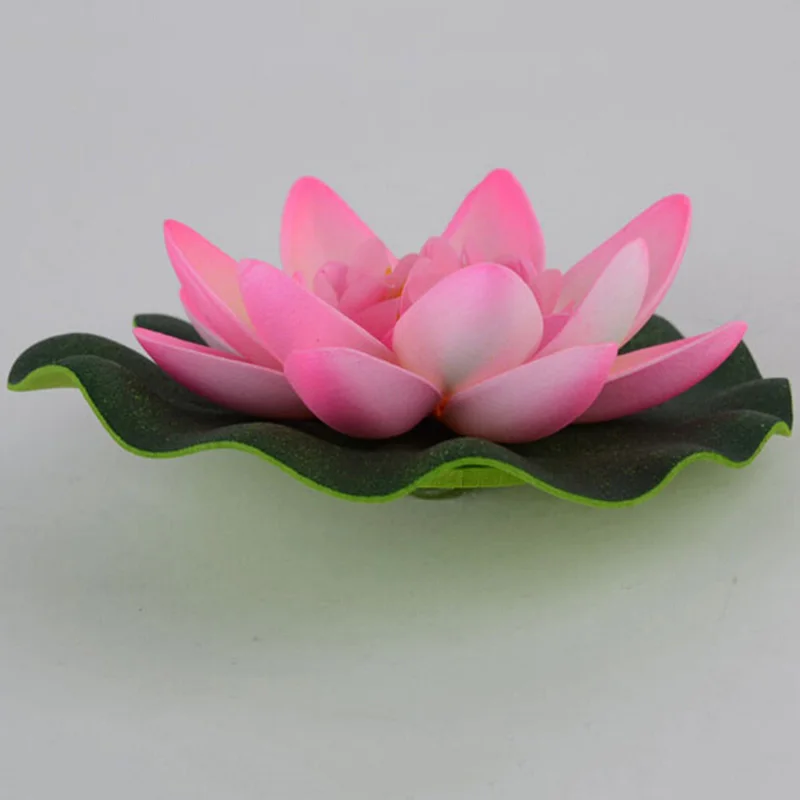 NEW 1PC Floating Artificial Lotus Ornament for Aquarium Fish Tank Pond Water lily Lotus Fake Flowers Home Decoration Wholesale