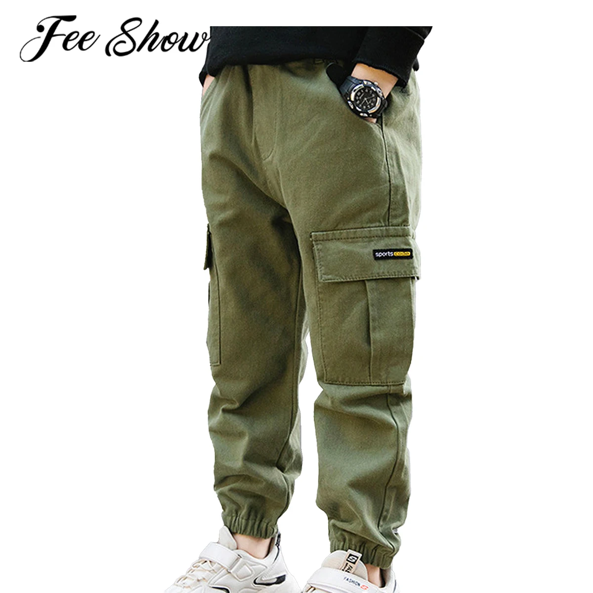 Boys' Casual Cargo Jogger Pants 1