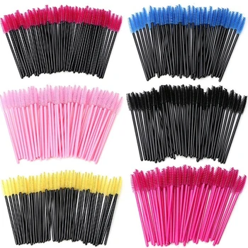 

50Pcs Disposable Plastic Eyelash Brush Mascara Wands Applicator Grafting Eyelash Curling Comb Beauty Makeup Tool