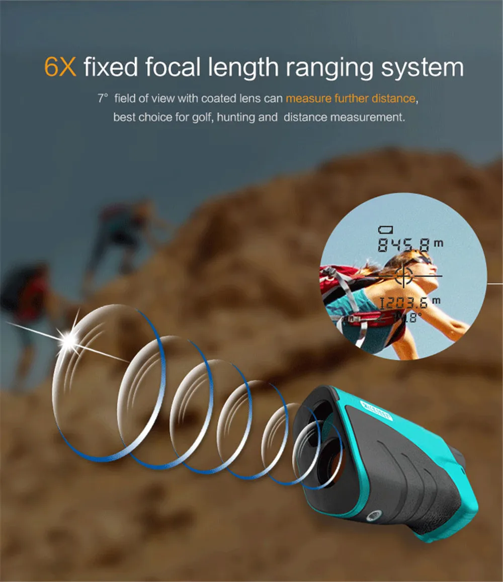 Mileseey PF04 600M 1000M 1500M Golf Laser Range Finder Slope Telescope Rangefinder Hunting