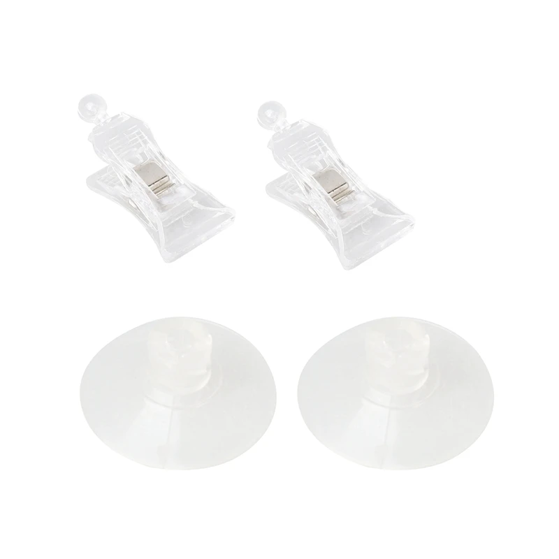2 PCS 47mm Clear Plastic Wall Suction Cup Clip Clamp | Обустройство дома