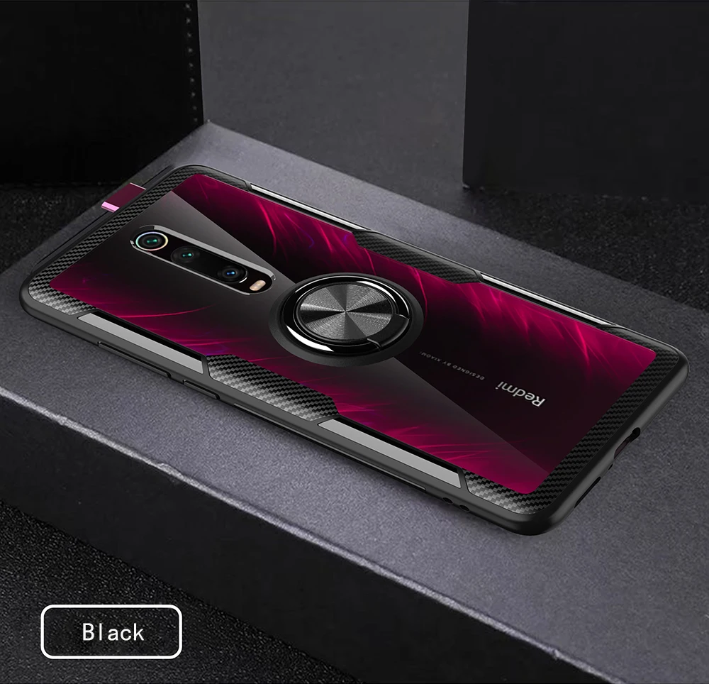 Чехол для Xiaomi mi 9T mi 9T для Red mi K20 Note 7 Pro Armor Case для Xiaomi mi 8 mi 8 Lite mi 9 9 SE Магнитный чехол для автомобильного держателя - Цвет: Черный