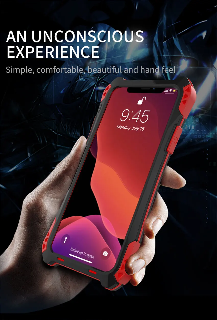 AMIRA Life Waterproof Shockproof Phone Case For iPhone 11 iPhone 11 Pro/Max Carbon fiber Cover Heavy Duty Hybrid Rugged Armor