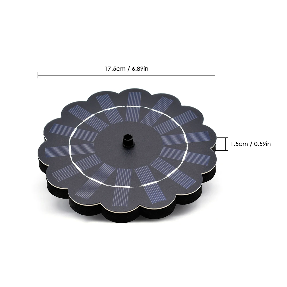 180L/ч водяной насос на солнечной батарее Birdbath насос фонтана со съемным водяным насосом 4-уровневый поток воды фонтана на солнечных батареях