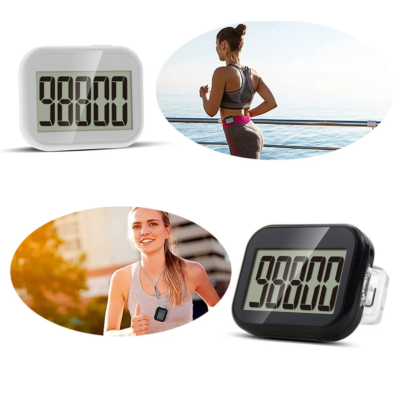 PedometerClipOnStepCounterforWalkingforWomenwithLargeDisplay