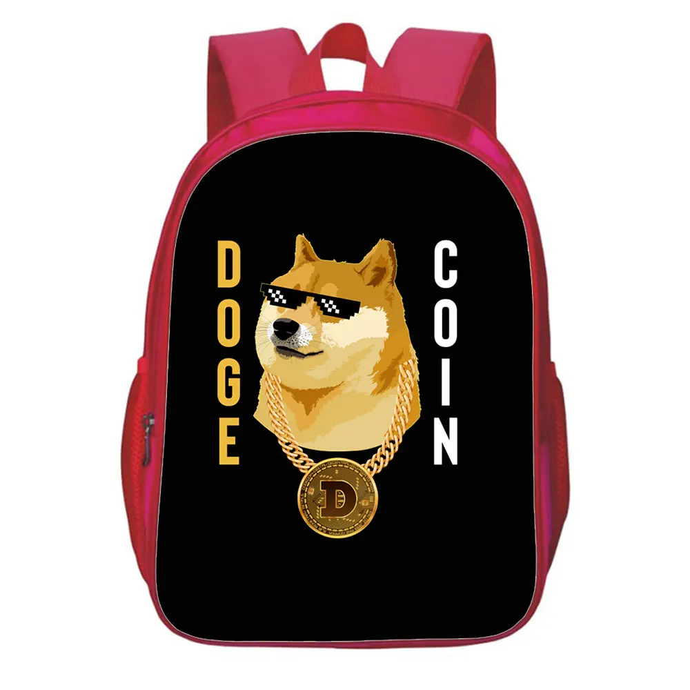 Dogecoin Cartoon Rucksack Schule Tasche Mädchen Kleinkind Baby Kinder Kleinkind Rucksack Mochila Mädchen geschenk Cartoon Tasche Rucksack