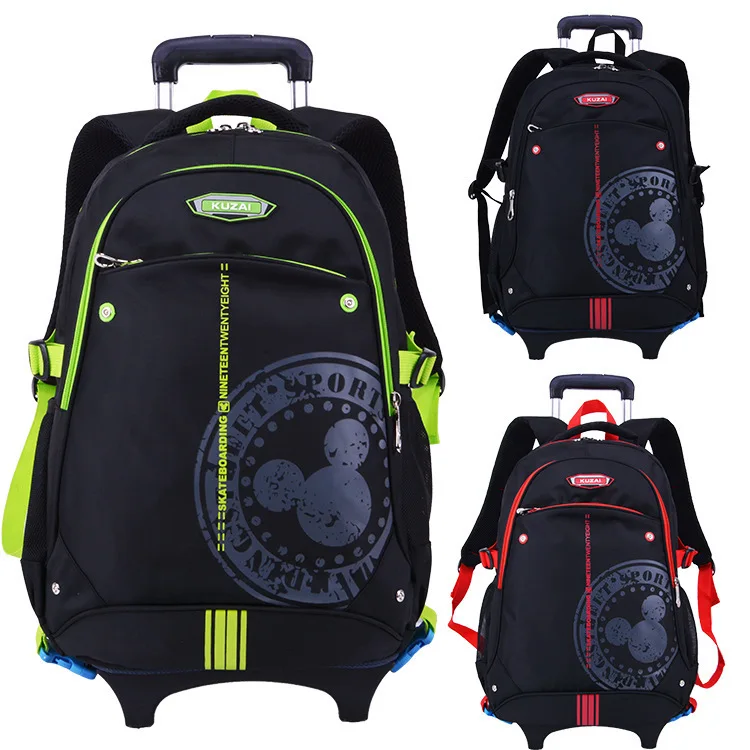 

Primary School STUDENT'S Trolley Bag Large Capacity Deconstructable Burden Relieving Six-Wheeled Climbing Stairs round Backpack