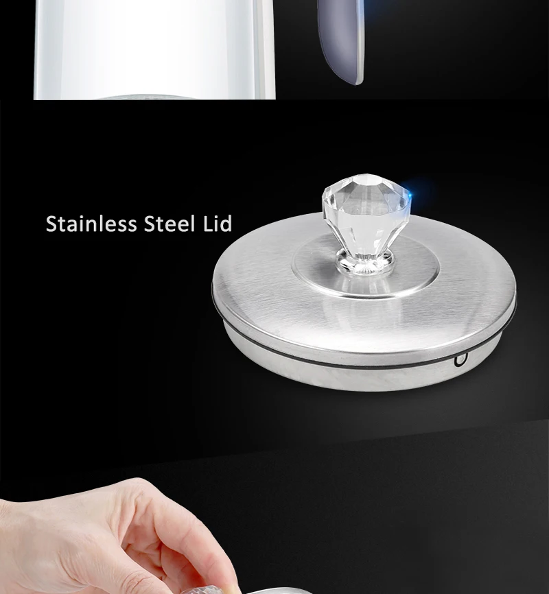 2L Electric Kettle BPA Free Fast Boiling Glass Tea Kettle Cordless Stainless Steel Finish Hot Water Kettle Glass Tea Pot (3)