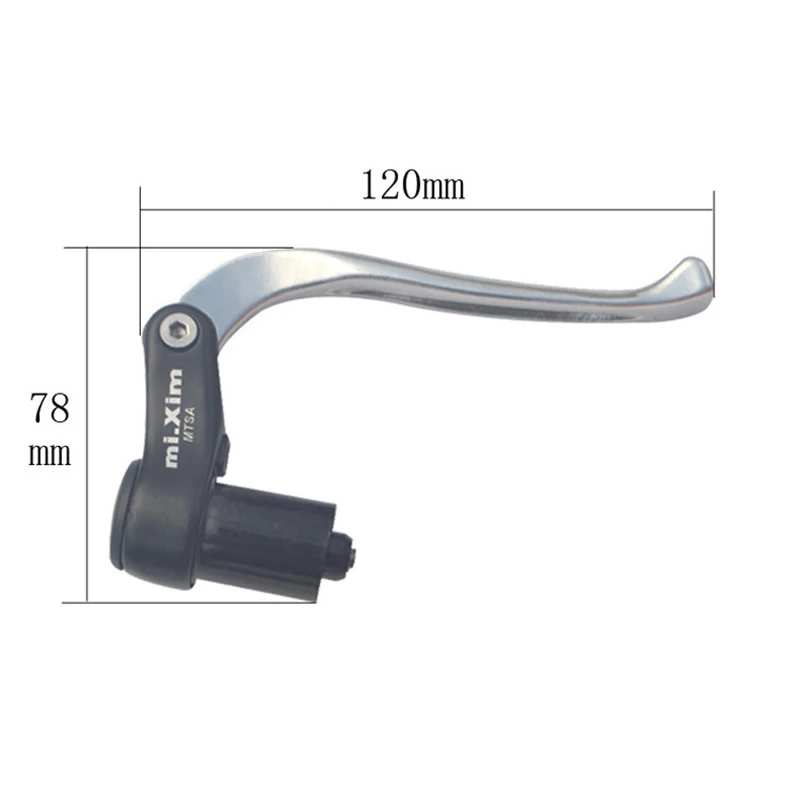 

1 Pair Road Bicycle TT Ultralight Brake Levers Aluminum Alloy 120mm*78mm Retro Horn Fixed Gear Bike