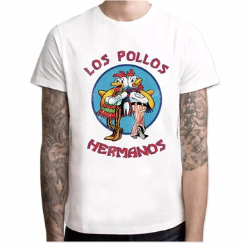 

New T shirt Men Fashion Breaking Bad Shirt LOS POLLOS Hermanos Chicken Brothers Short Sleeve Tee Hipster Hot Sale Tops men's tee