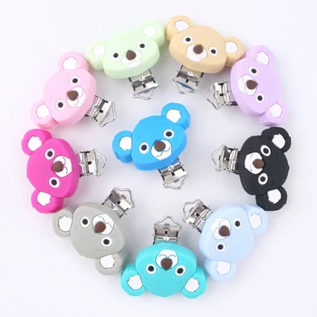 

1pc Silicone Pacifier Clips Baby Teether Animal Food Grade Perle Silicone Nipple Holder Rodent Soother Clasp Childen'S Goods Toy