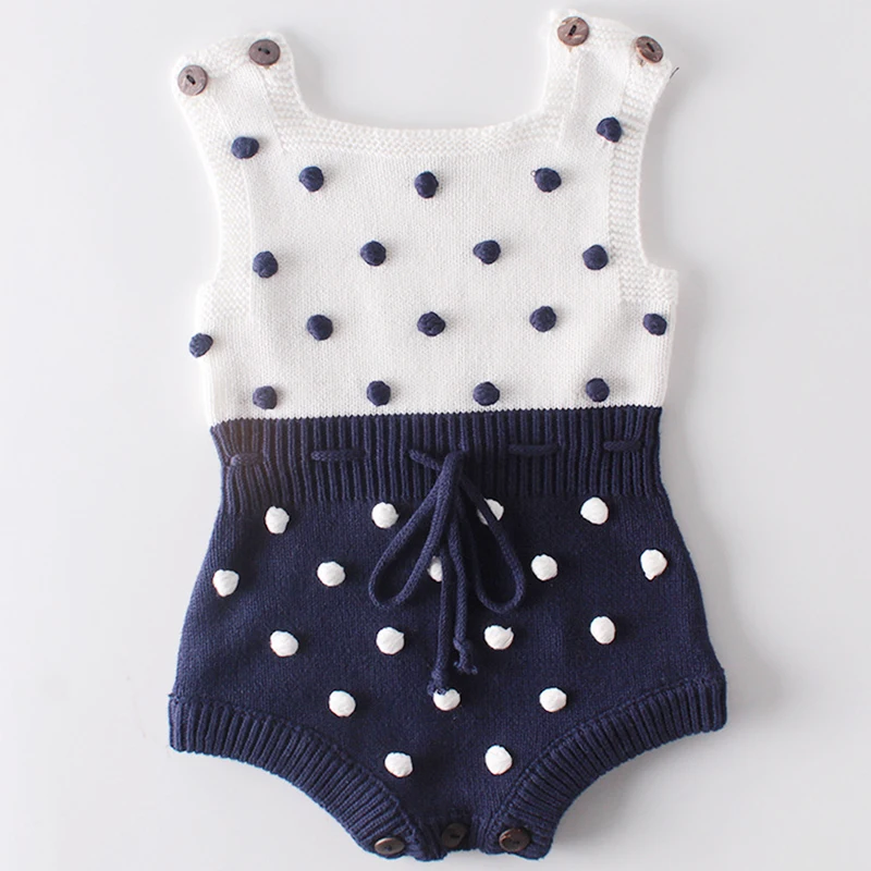 Dark blue 82037 Одежда для новорожденных, боди для маленьких девочек, осенний свитер, боди ручной работы для маленьких девочек, вязаная одежда - Цвет: Dark blue 82037