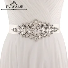 Настоящие Свадебные ремни ручной работы хрустальные бусины блестящие Дешевые Очаровательная белая слоновая кость для новобрачных пояс женские пояса свадебные аксессуары