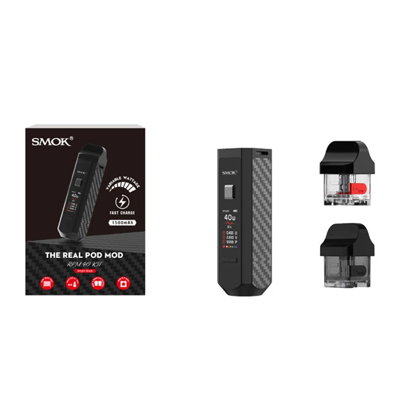 Набор для вейпа SMOK RPM40 1500 мАч 40 4 3 мл 5 мл|Системы нагревания табака и электронные