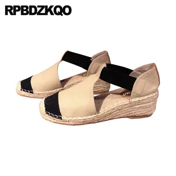 

pumps espadrilles casual round toe wedge medium heels canvas size 4 34 runway designer high quality ladies luxury women shoes
