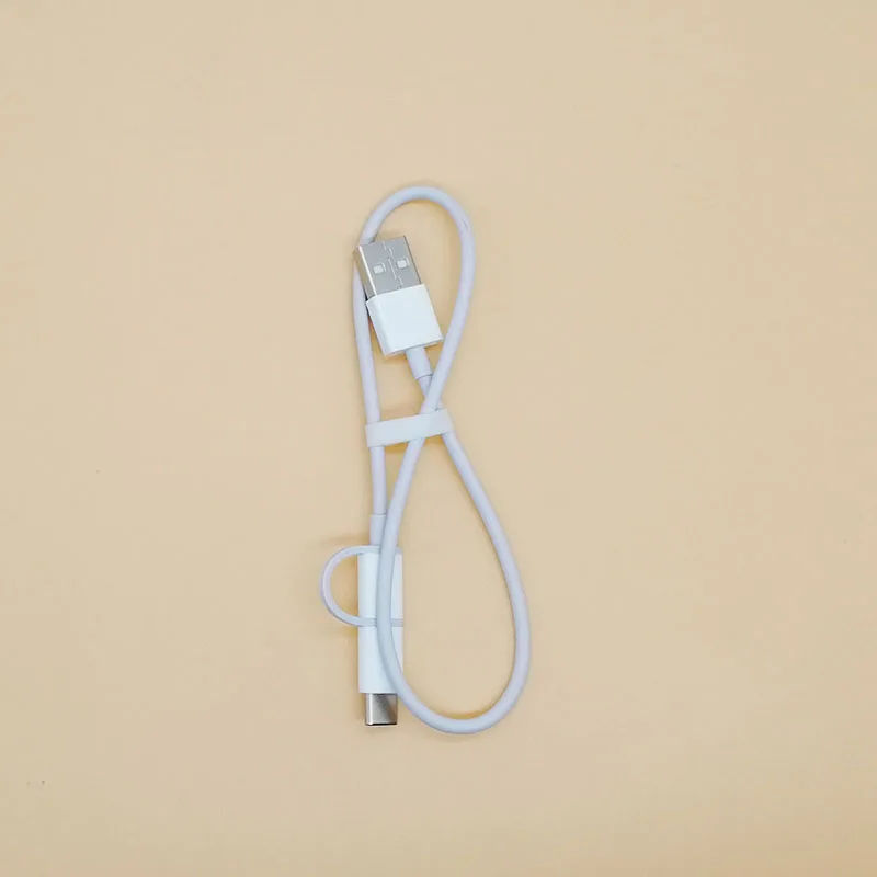 Оригинальный кабель Xiaomi 2 в 1 30 см Micro USB Type C короткий для быстрой зарядки mi powerbank 9 8