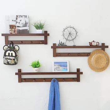 

5%N3B Wall-mounted coat rack wall racks bedroom hooks door hangers clothes rack storage consolidation