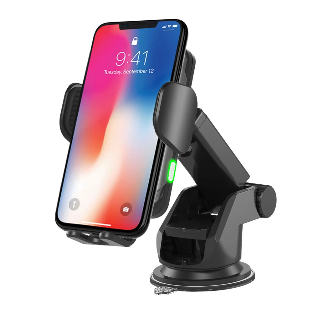 10 Вт беспроводное автомобильное зарядное устройство для iPhone X XS MAX XR 8 Plus huawei P30 pro Беспроводная Быстрая зарядка автоматический зажим Автомобильный держатель для телефона