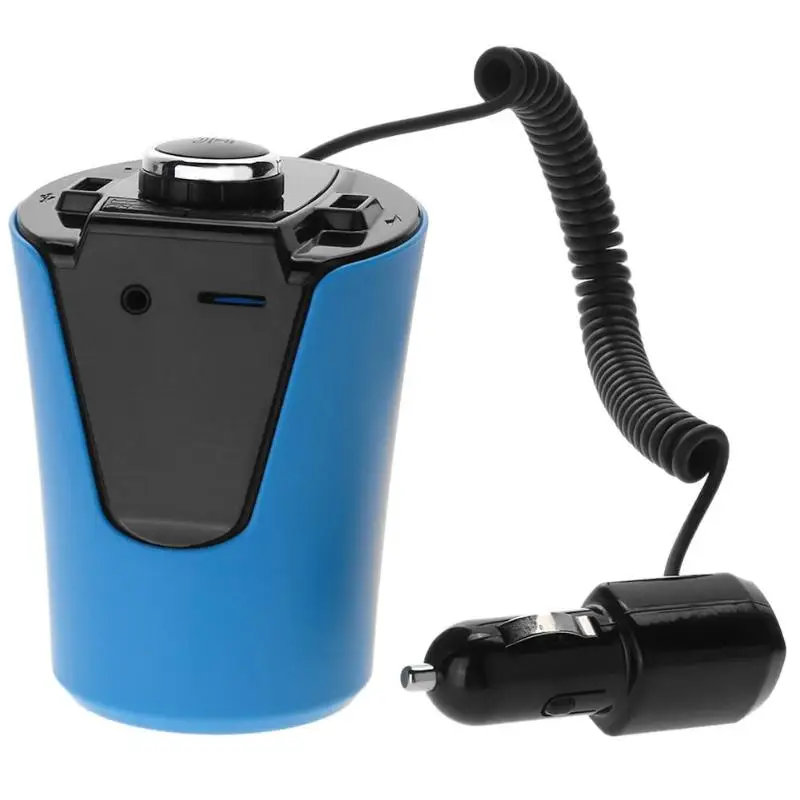 Lcd автомобильный Bluetooth fm-передатчик MP3 музыкальный плеер двойной USB зарядное устройство - Название цвета: Синий