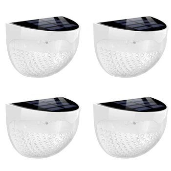 

Solar Fence Light Outdoor Solar Safety Light Wall-Mounted 6 LED Decoration Light Suitable for Pathway Driveway Courtyard Deck Be