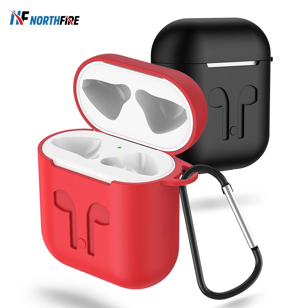 

Silicone Case For AirPods Shockproof Earphone leather Protective Cover Anti-lost Earphone Case for iphone Headset Accessories
