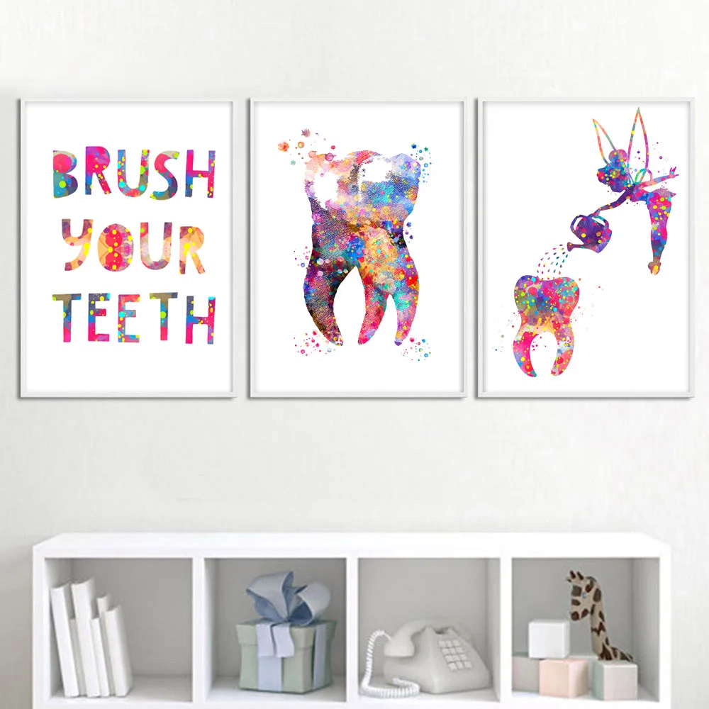 Dental-Poster-Tooth-Fairy-Watering-Wall-Art-Canvas-Prints-Watercolor-Painting-Clinic-Dentist-Decoration-Wall-Pictures (3)