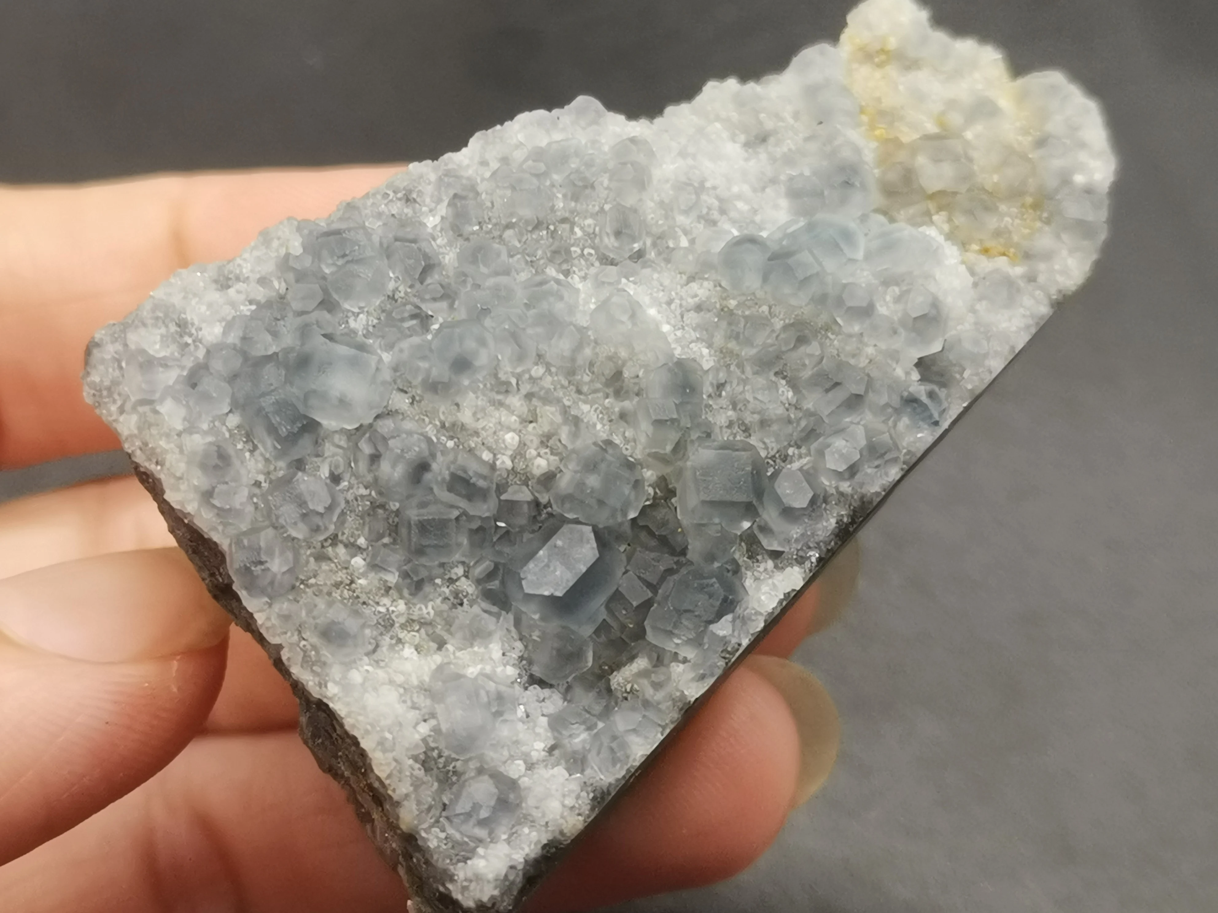 

65gNatural crystal polyhedron, blue green fluorite, crystal mineral, crystal specimen