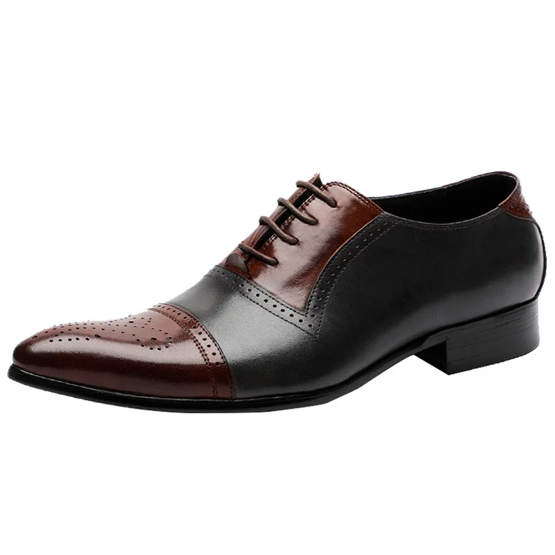 Zapatos de vestir para hombre, color negro, marrón, piel de vaca, para  negocios, informales, para negocios, de TSIODFO