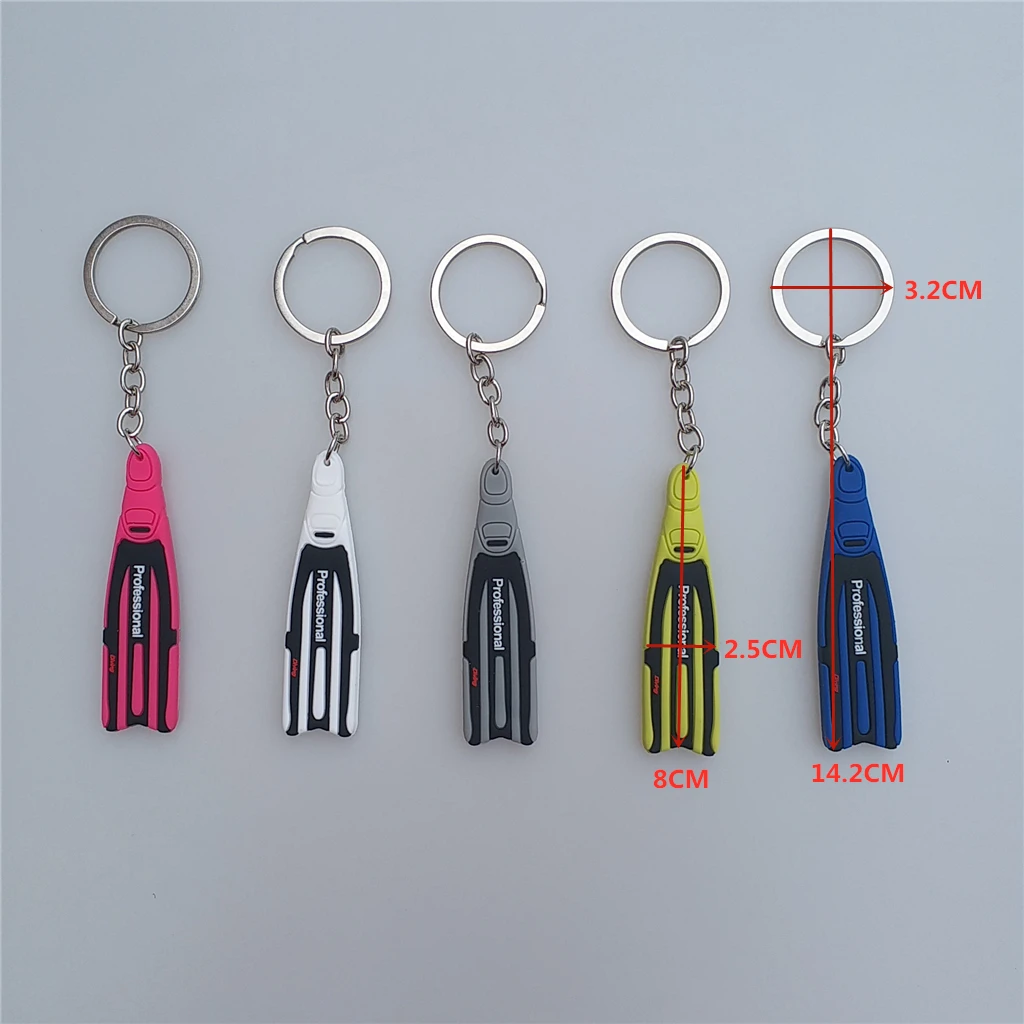 Scuba Diving Fins Flippers Key Chain Holder Keyring Keychain Key Chain Flipper Keychain Keyring for Swimming Diving
