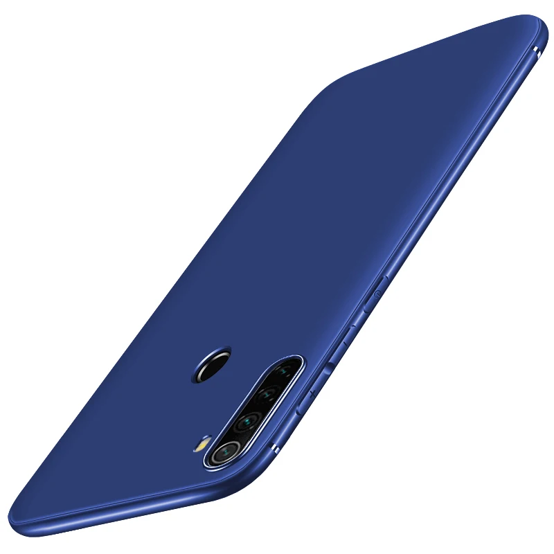 matte blue Прозрачный чехол для xiaomi redmi note 8 t, прозрачный чехол redmi note 8 t, мягкий силиконовый Ультратонкий чехол из ТПУ для задней панели - Цвет: matte blue
