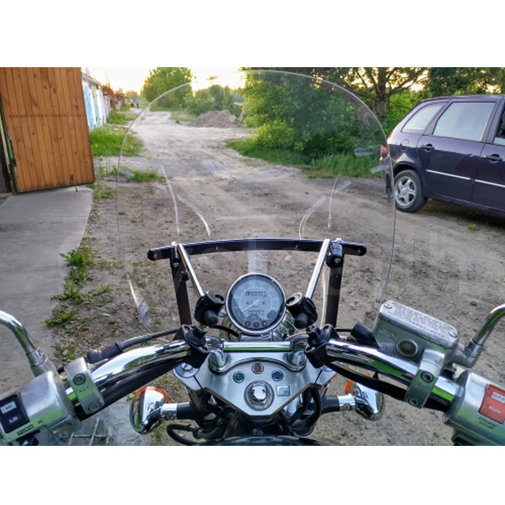 Новое универсальное ветровое стекло " 7/8" для Honda Suzuki Yamaha Harley Dyna Fat Street Bob Custom FXDF FXDB