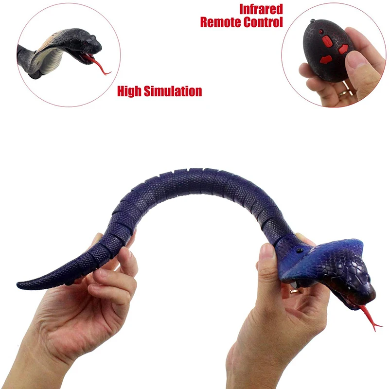 RC Snake Realistic Snake Toys Infrared Receiver Electric Simulated Animal Cobra Viper Toy Joke Trick Mischief For Kids Halloween 4