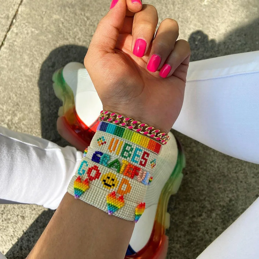 Браслет женский Миюки с бусинами в виде сердца | Украшения и аксессуары