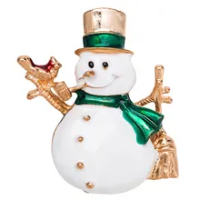 Брошь Рождественская брошь "Снеговик" Рождество для модного костюма на вечеринку аксессуары для рождественского подарка 4,7* 3.8cm.w