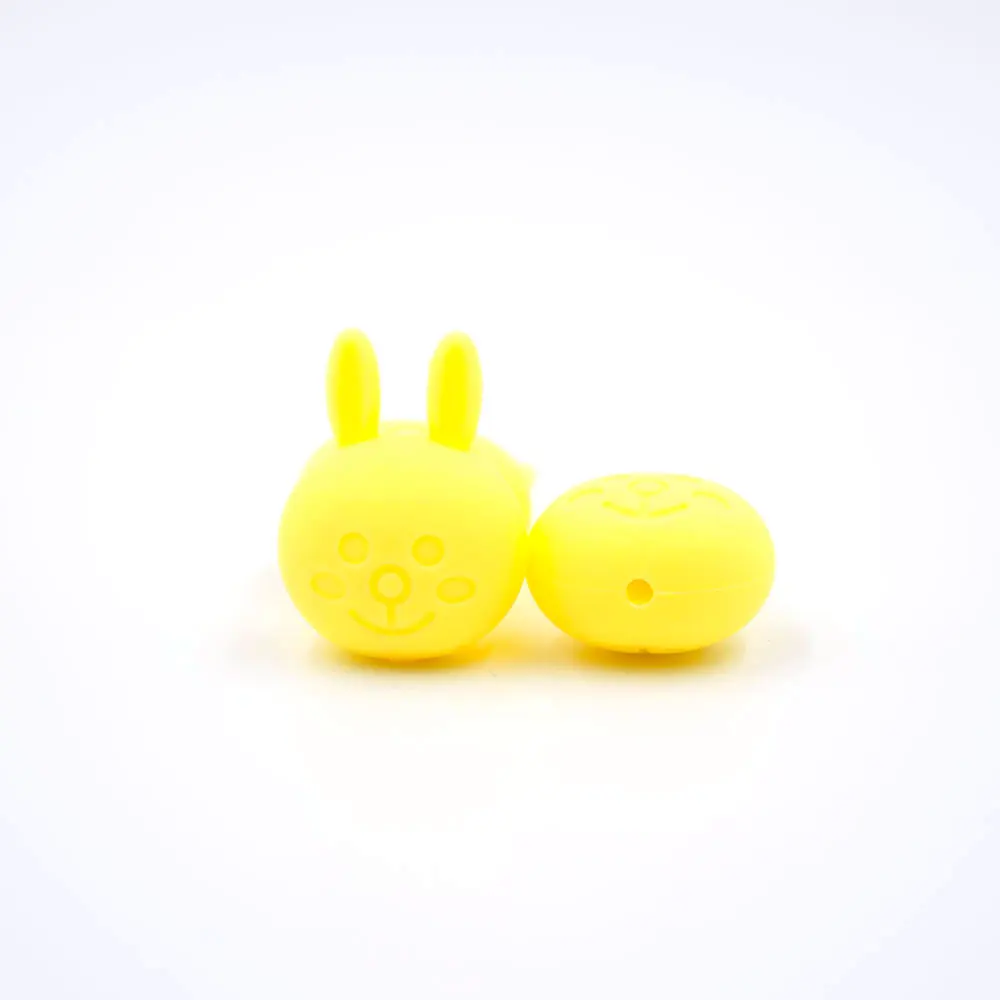 GYLAXIDO 5 шт. Perle силиконовый массажер бусины грызунов 23 мм Siliconen Kralen Mordedor бусины BPA бесплатно DIY Детский аксессуар для прорезывания зубов игрушки - Цвет: Yellow