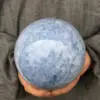 Natural Blue Calcite Quartz Crystal Sphere Ball Healing 2