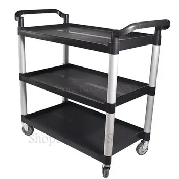 

Thickened three-story carts collecting dining car restaurant collecting bowl car hotel trolley multi-function mobile service