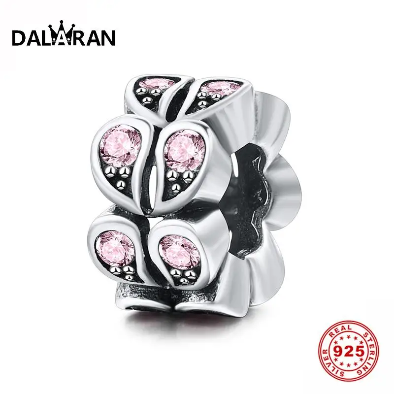 DALARAN Sparkling 925 серебро Циркон спейсеры Стопперы бусины для оригинальной Подвески