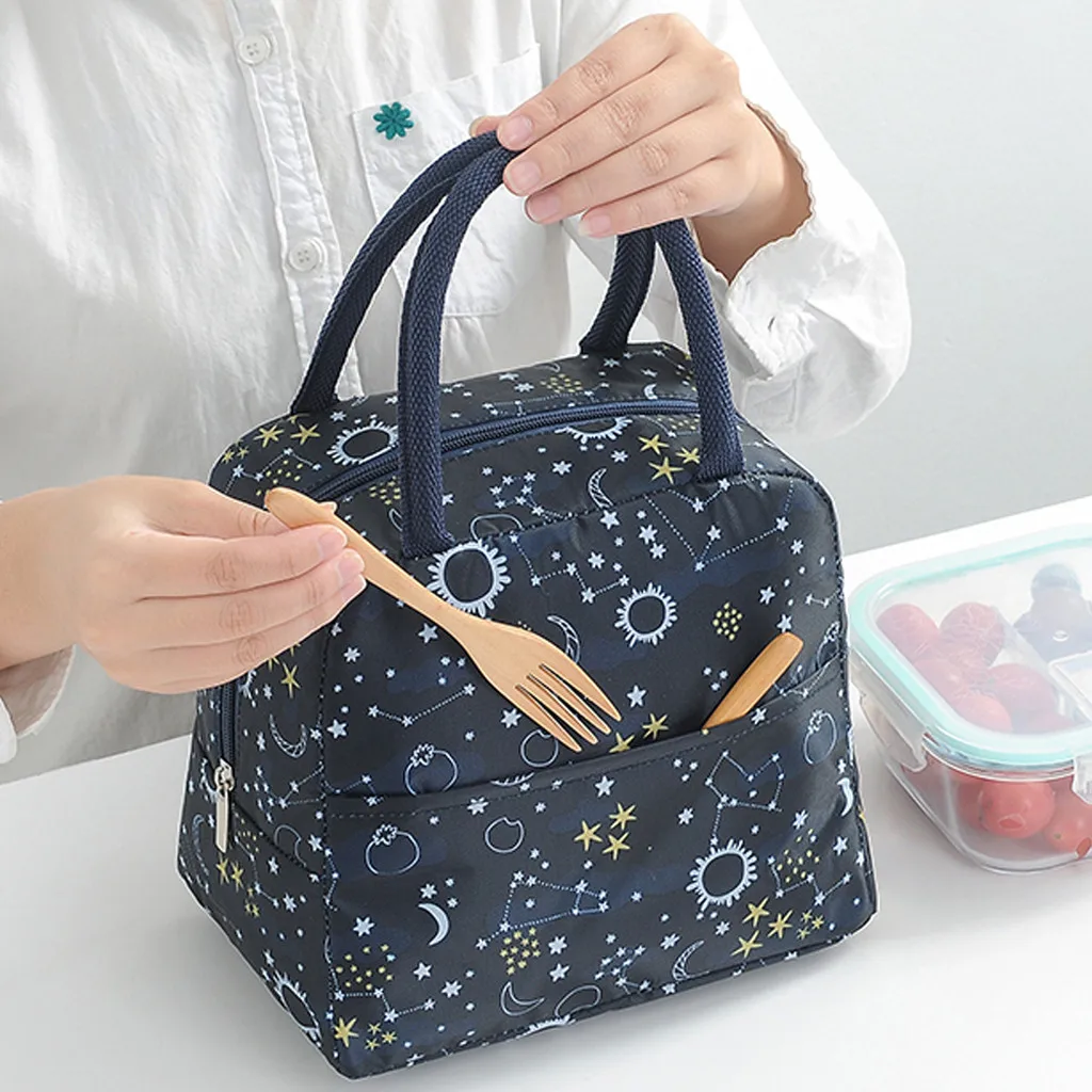 Maison Fabre 1PCs New Fresh Oxford Lunch Bags Insulation Cold Thickened Waterproof  Waterproof  Leisure Bags Cute Tote Bag 904