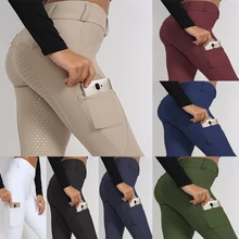 Winter Full Seat Silicone Equestrian Breeches Anti-pilling Horse Riding Tights Jodhpur Leggings Pants Women Equestrian Clothes