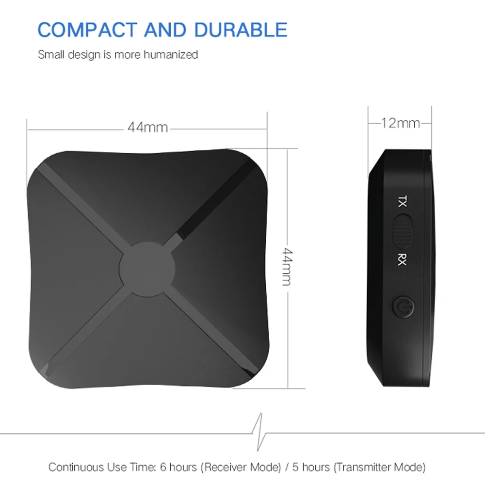 KN319 Bluetooth передатчик приемник 2 в 1 Bluetooth V4.2 Музыка Аудио адаптер 3,5 мм AUX RCA для ТВ наушники MP3 CD плеер