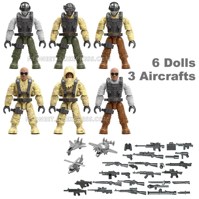Call of Duty Military Radar Base Soldiers Weapon Action Figure Army Fit WW2 Mega Bloks Construx MiniFigures Model Toys 2