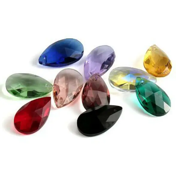 Camal 20Pc 22mm 0.86inch Teardrop K9 CRYSTAL Beads Chandelier Pendant Prisms Part Lamp Jewellery Making Hanging Home Decoration
