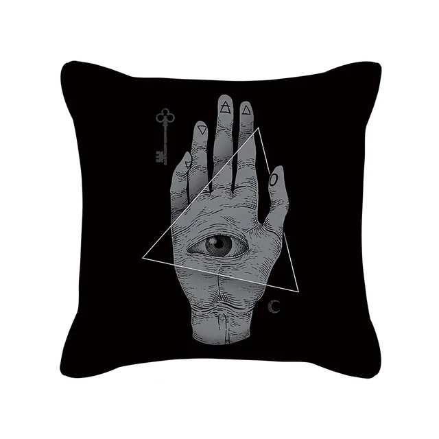 Punk Style Cushion Cover Skull Print Office Sofa Car Pillow Case Home Decor Throw Pillow Cover Outdoor Square Pillowcase45x45cm 13