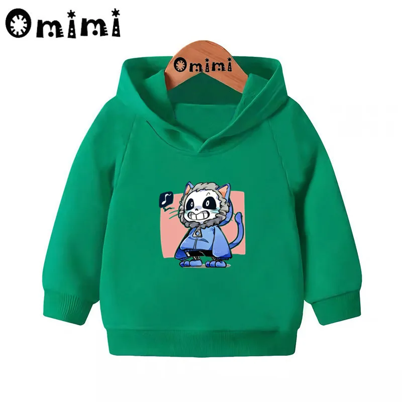 Толстовки с героями мультфильмов «Dabbing Undertale Sans»; детские толстовки с капюшоном; крутой пуловер для малышей; топы для девочек и мальчиков; осенняя одежда; KMT3053
