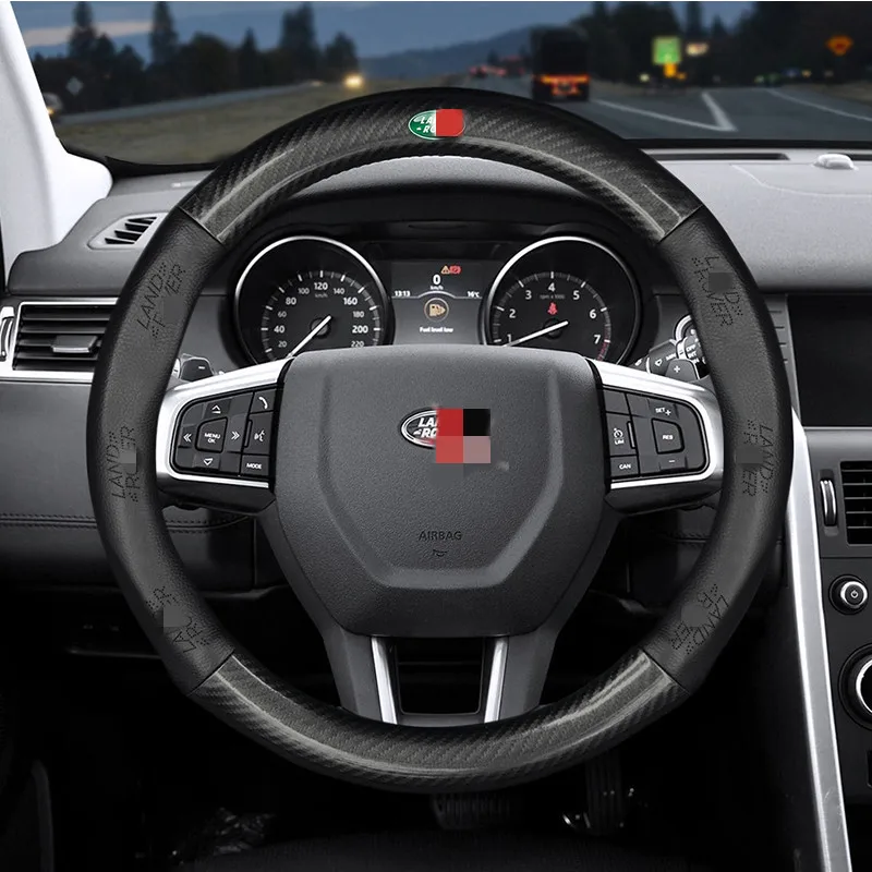 ManH FenT углеродное волокно коровья кожа Чехол рулевого колеса автомобиля для Range Land Rover Defender freelander Discovery Sport X9 Evoque