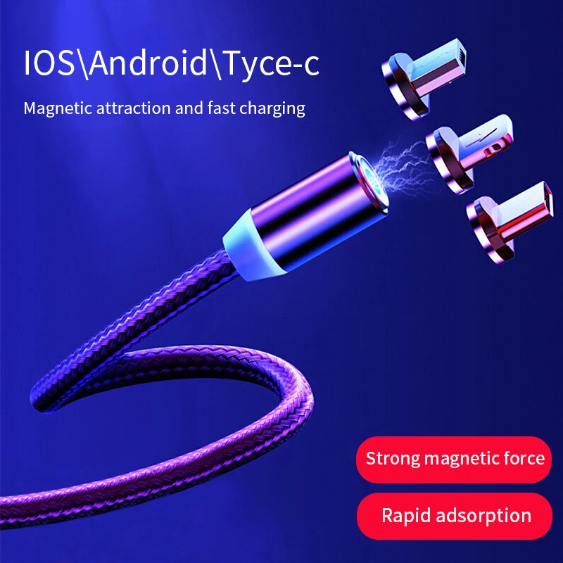Магнитный шнур магнитный usb кабель быстрая зарядка TYPE C Micro USB Android IOS линия