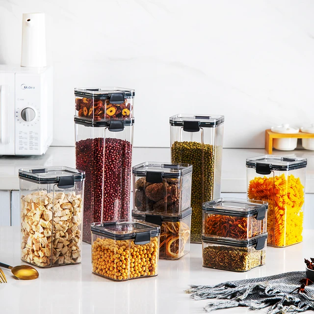 Food Storage Containers,Airtight Plastic Transparent Kitchen