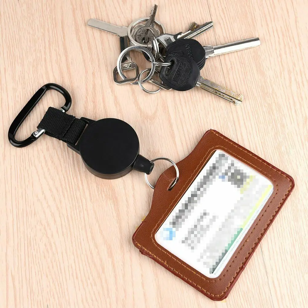 Carabiner Climbing Plastic Nylon Rope High Elastic Tension Telescopic Keychain ABS Easy To Pull Carabiner For Keys Multitool